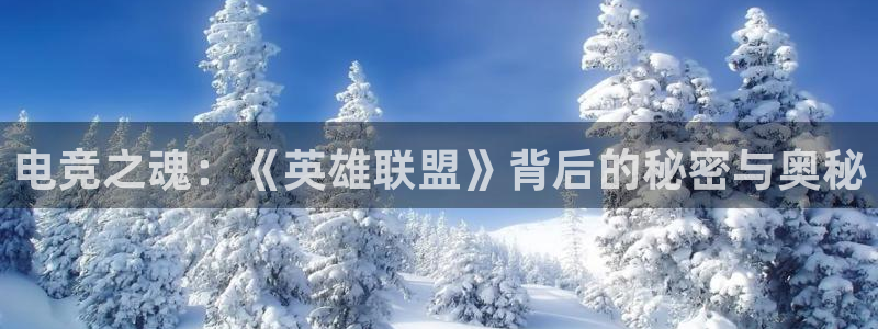 易游电竞官网：电竞之魂：《英雄联盟》背后的秘密与奥秘